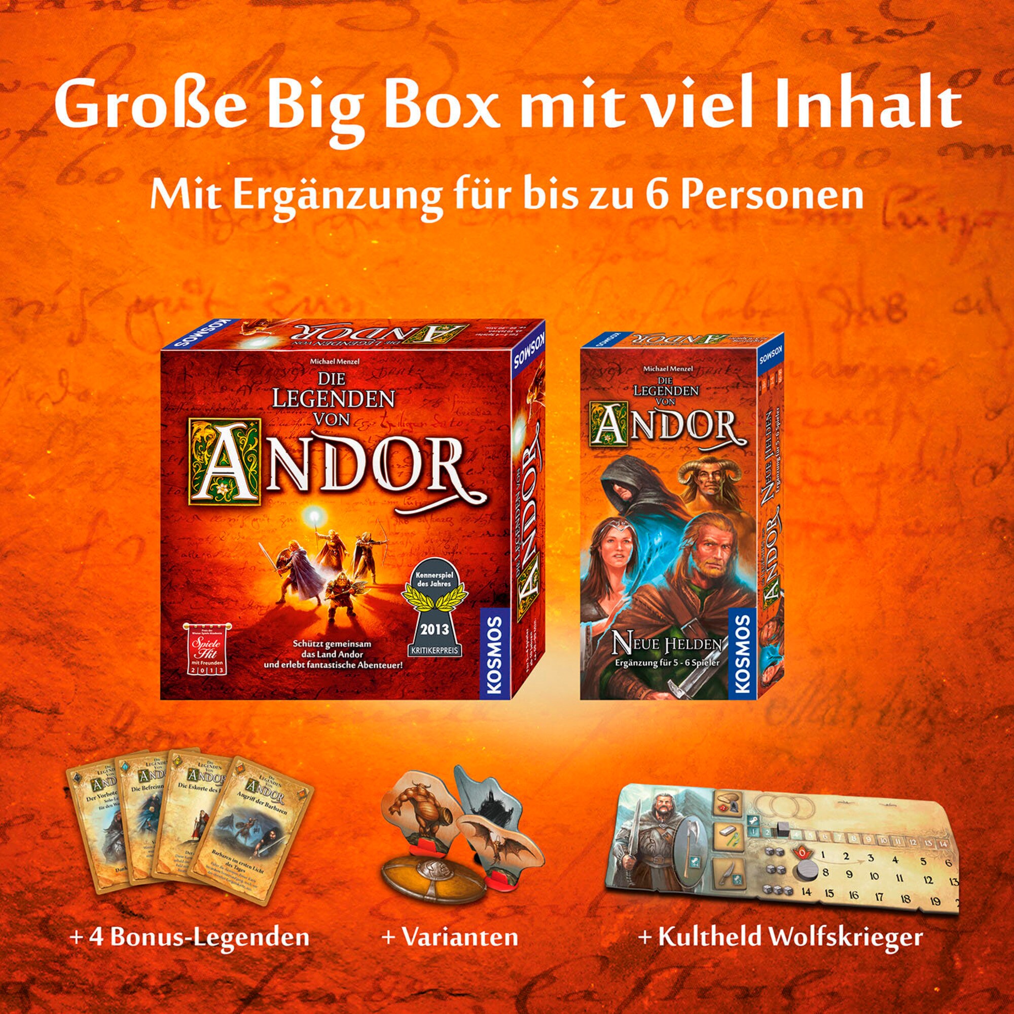 Kosmos Brettspiel Die Legenden von Andor - Big Box