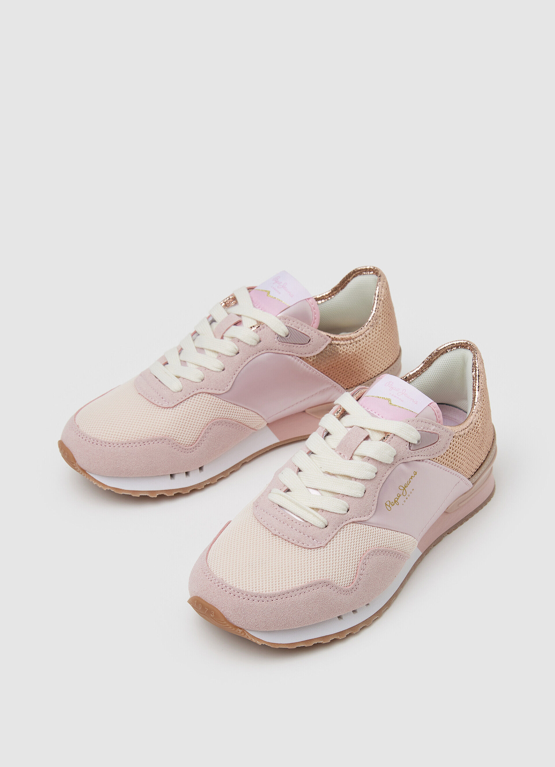 Sapatos combinados London Troy - rosa de fábrica