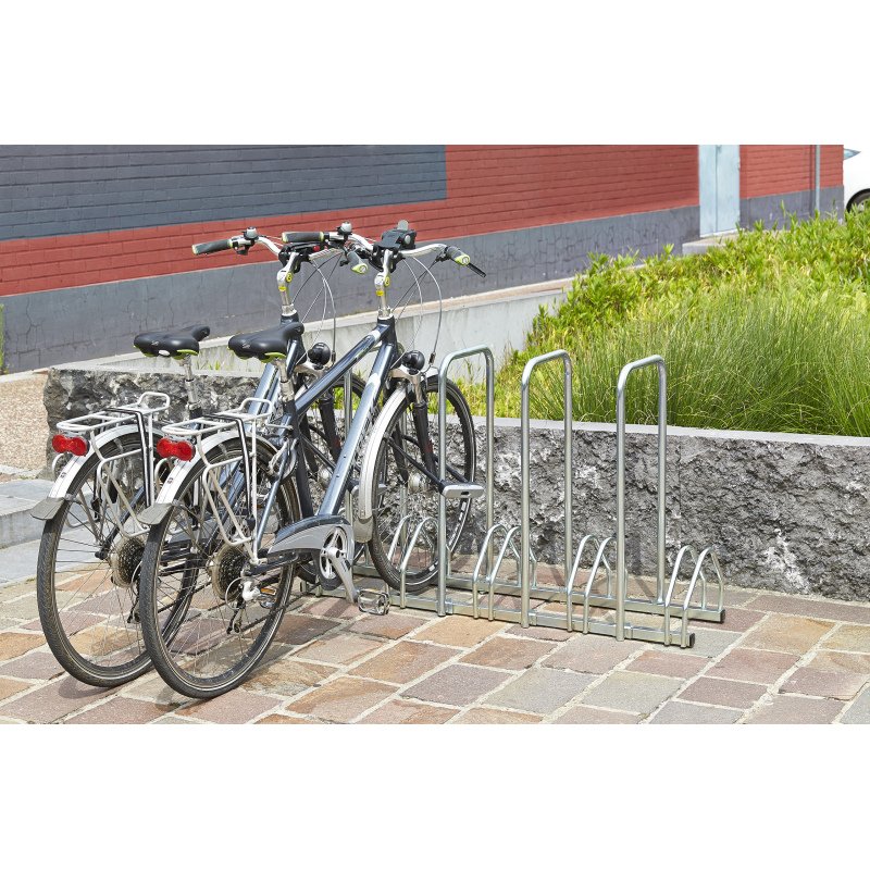 Râtelier 5 vélos avec 4 arceaux pour antivol