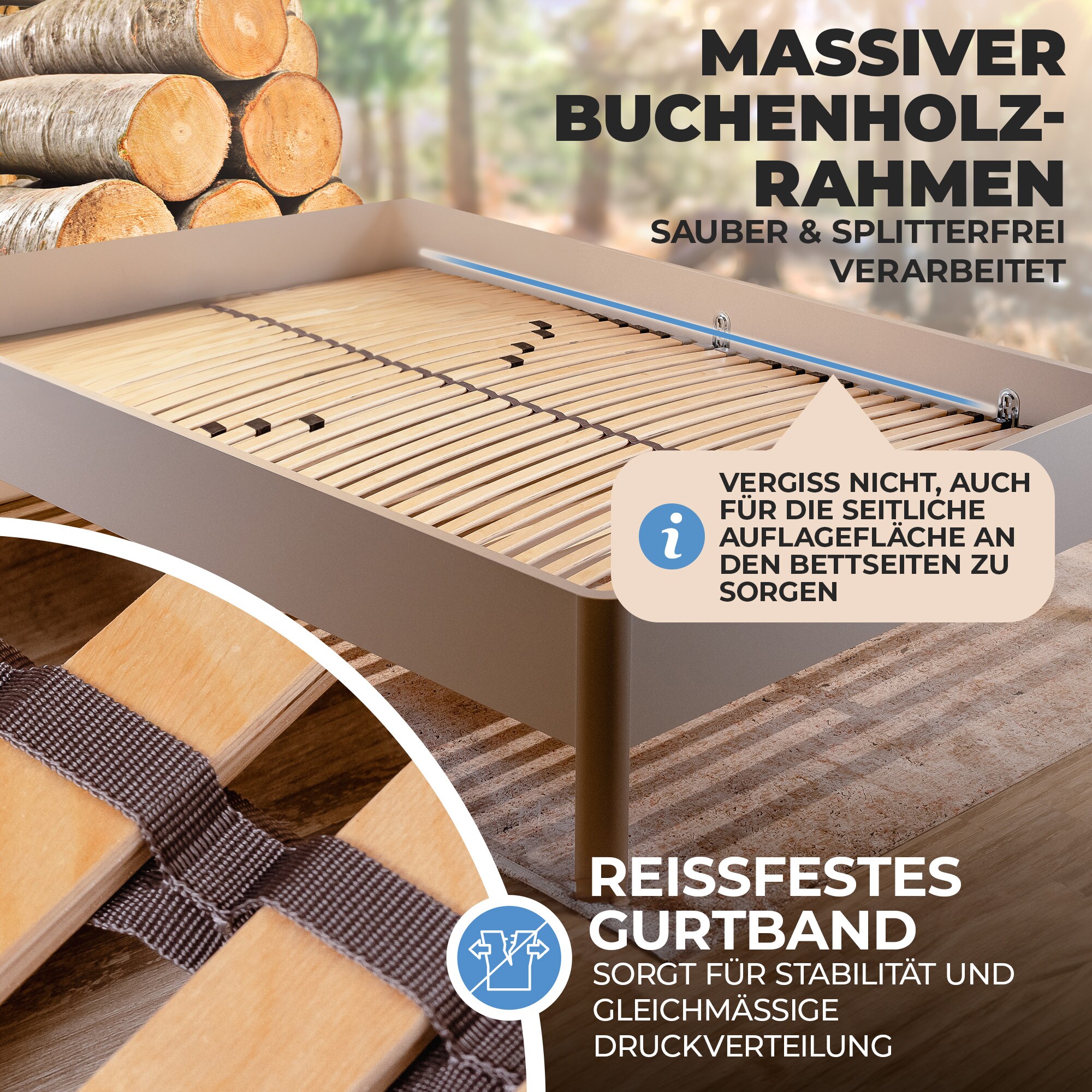 Coemo 7-Zonen-Lattenrost Ergo K 120 x 200 cm zerlegt