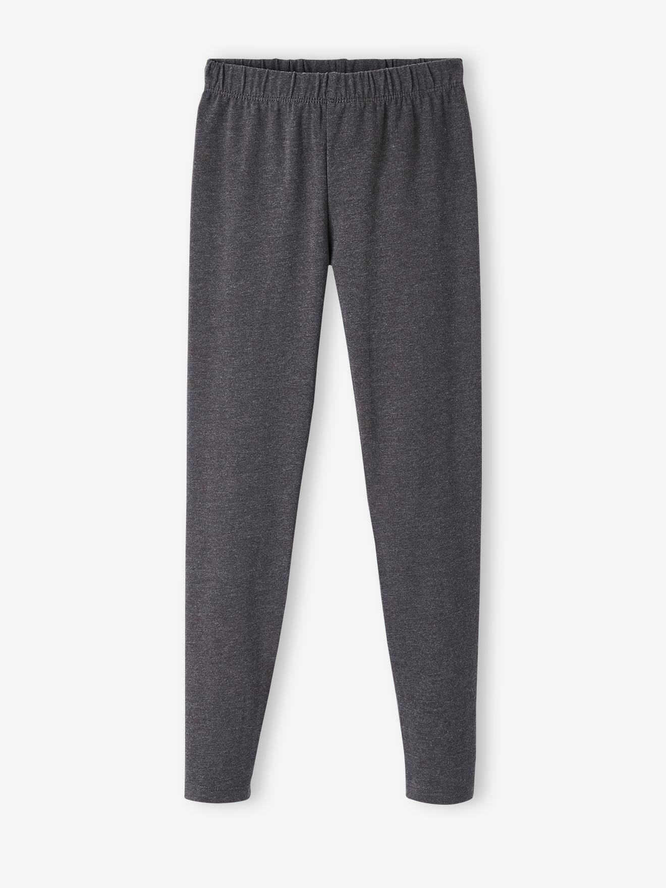 Conjunto de 2 leggings sortidas para meninas, cinza mescla claro.