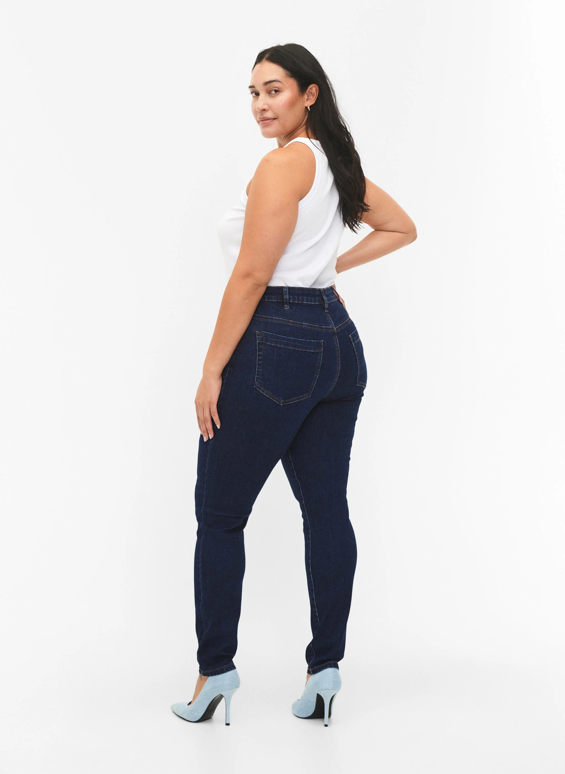Amy jeans med høj talje og super slim fit