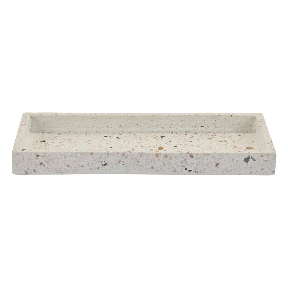 Bahne Interior  Terazzo bakke, Hvid - 30x12 cm