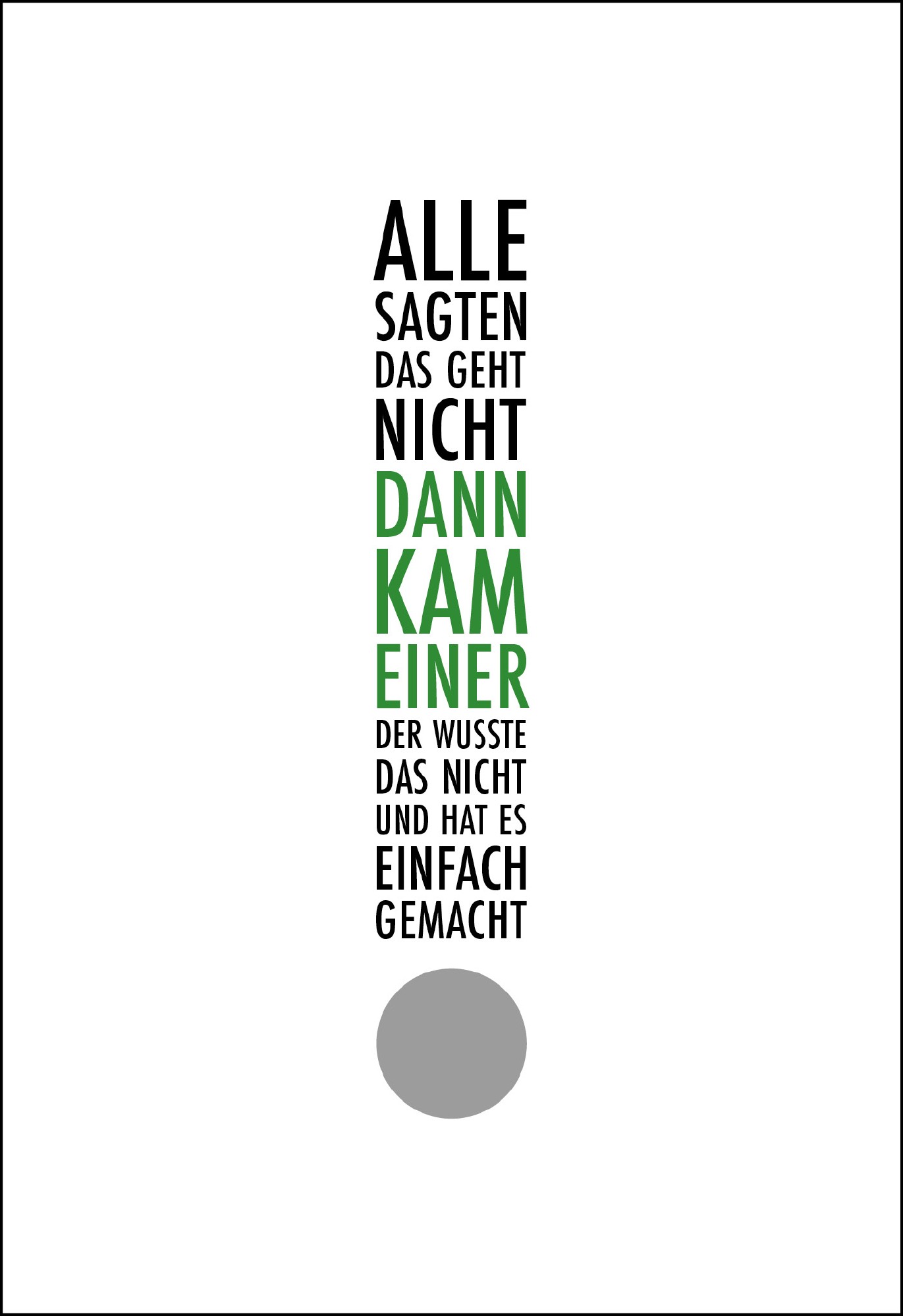 Postkarte 'Alle sagten das geht nicht' günstig bestellen