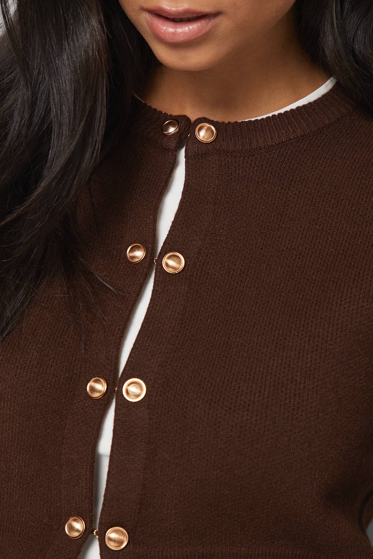 Wallis Veste Tricotée Cintrée à Double Boutonnage