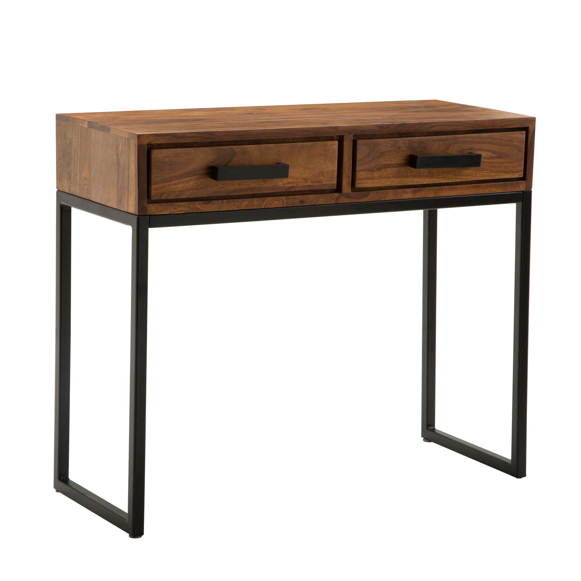 FineBuy Konsolentisch Sheesham Massivholz 90x76x36 cm Flurtisch Anrichte Schmal