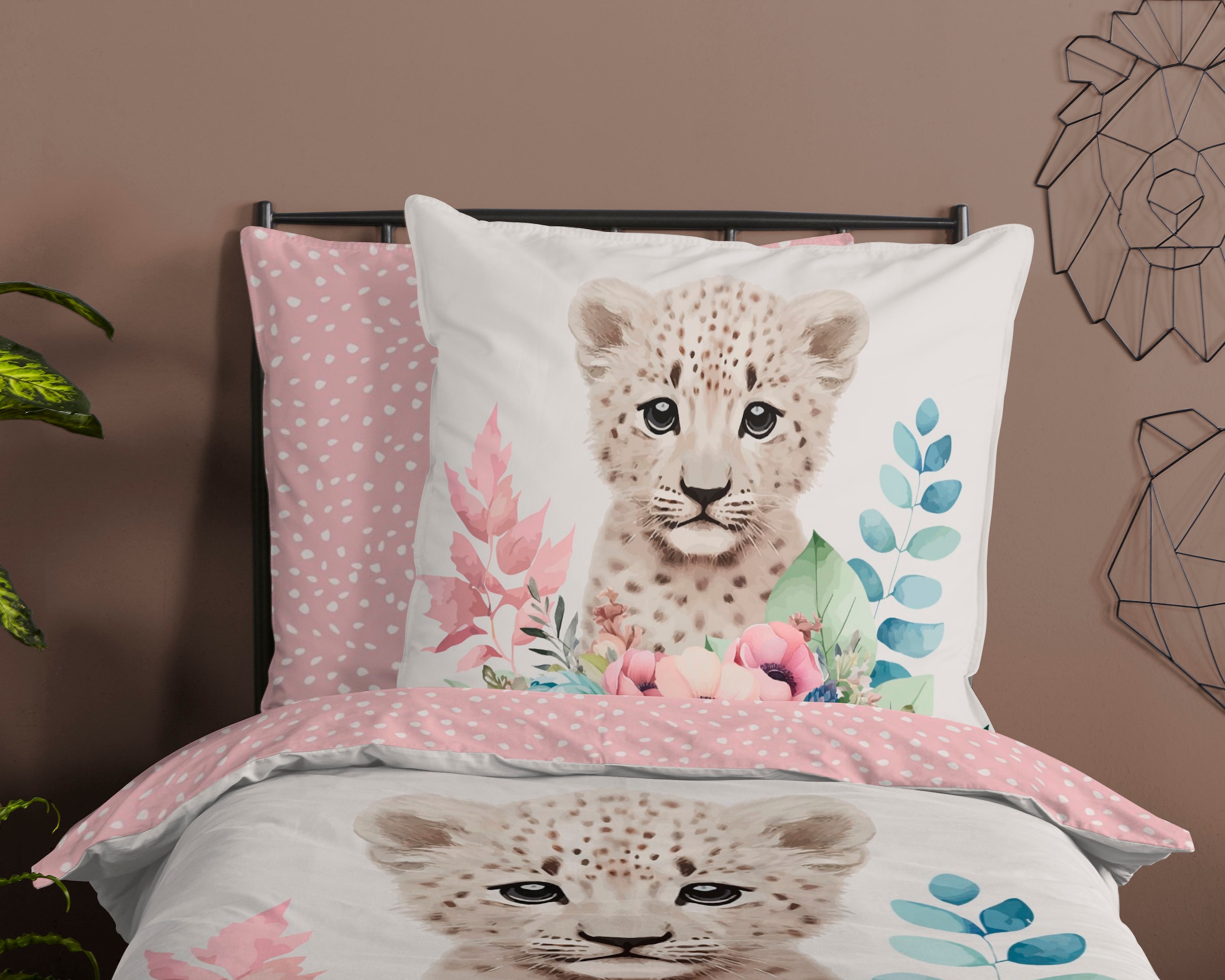good morning Kinderbettwäsche »Sama« 2 Stk. tlg. Baumwolle, 135x200, Reissverschluss, Wendeoptik, Kind, Mädchen, Tier