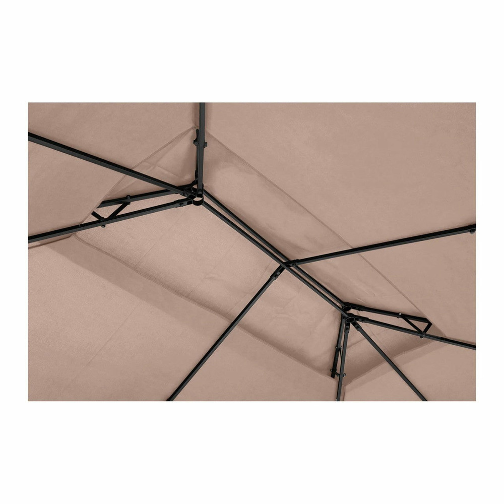 Pergola pavillon barnum tonnelle tente abri gazebo de jardin terrasse beige - 3 x 4 m - 160 g/m² - beige
