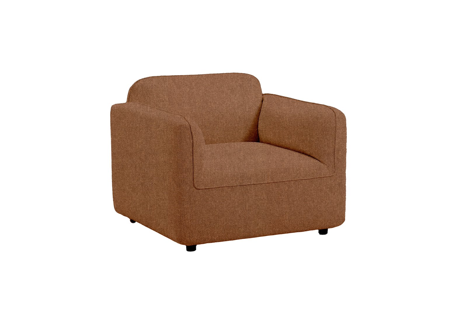 Fluff Hvilestol Tekstil Storm 54 Brown med sorte ben