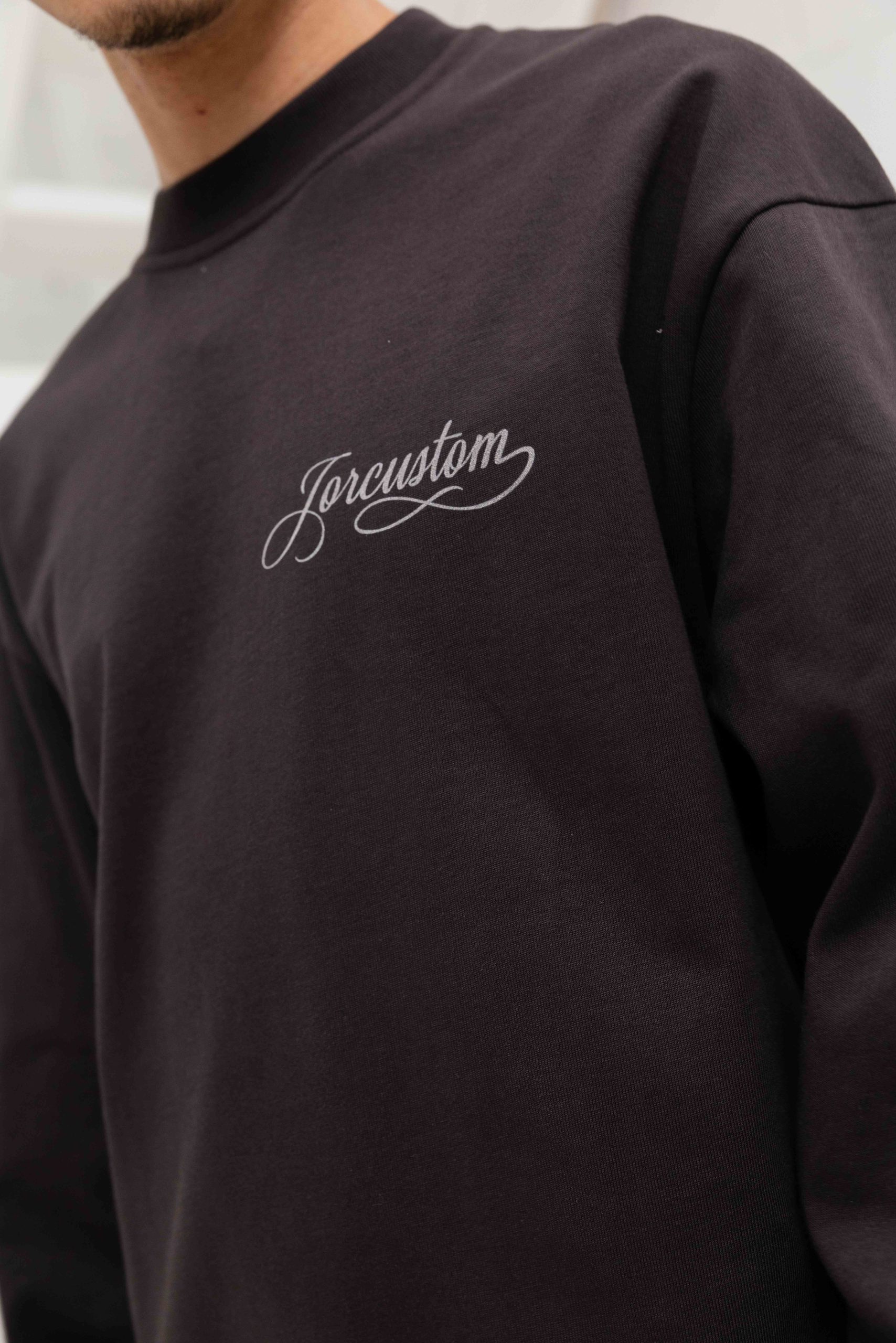 Jorcustom Handscript Longsleeve T-Shirt Heren Bruin