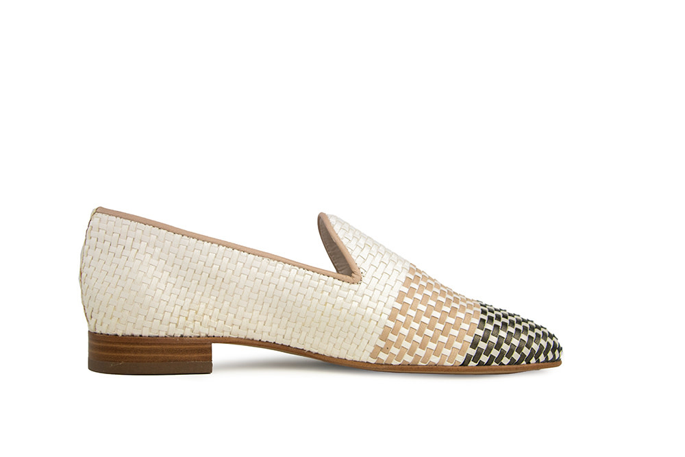 Pertini Loafer Escalera Bianco Pewter Vlecht