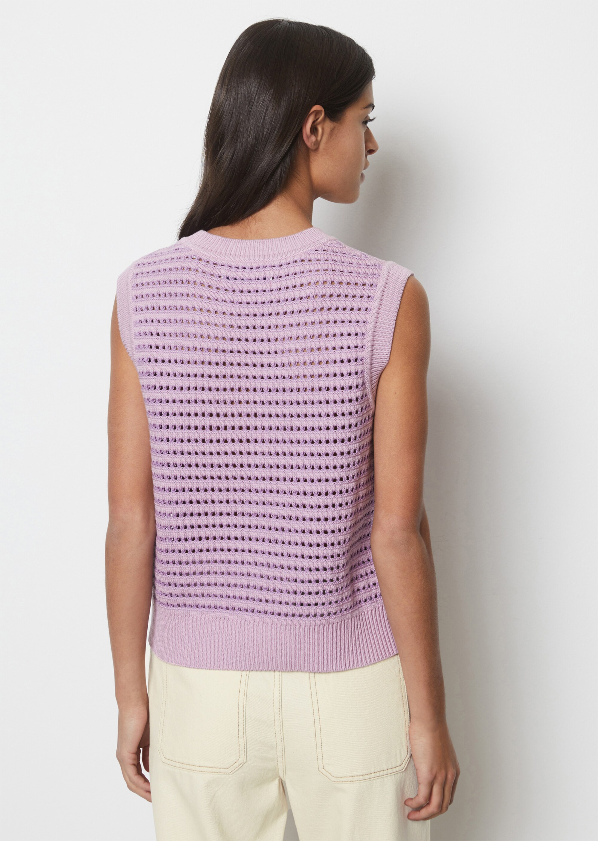 DfC Ajour-Pullunder regularaus Organic Cotton-Garn