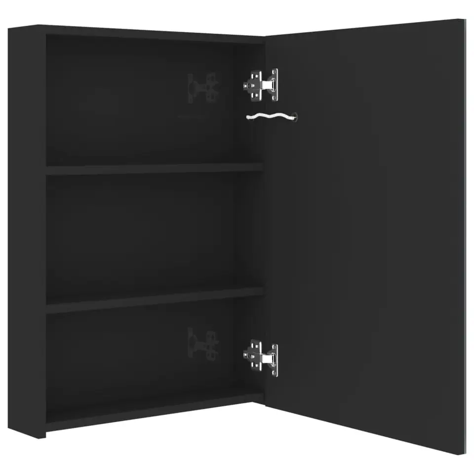 vidaXL - Badkamerkast - Zwart - MDF - 50 x 13 x 70 cm