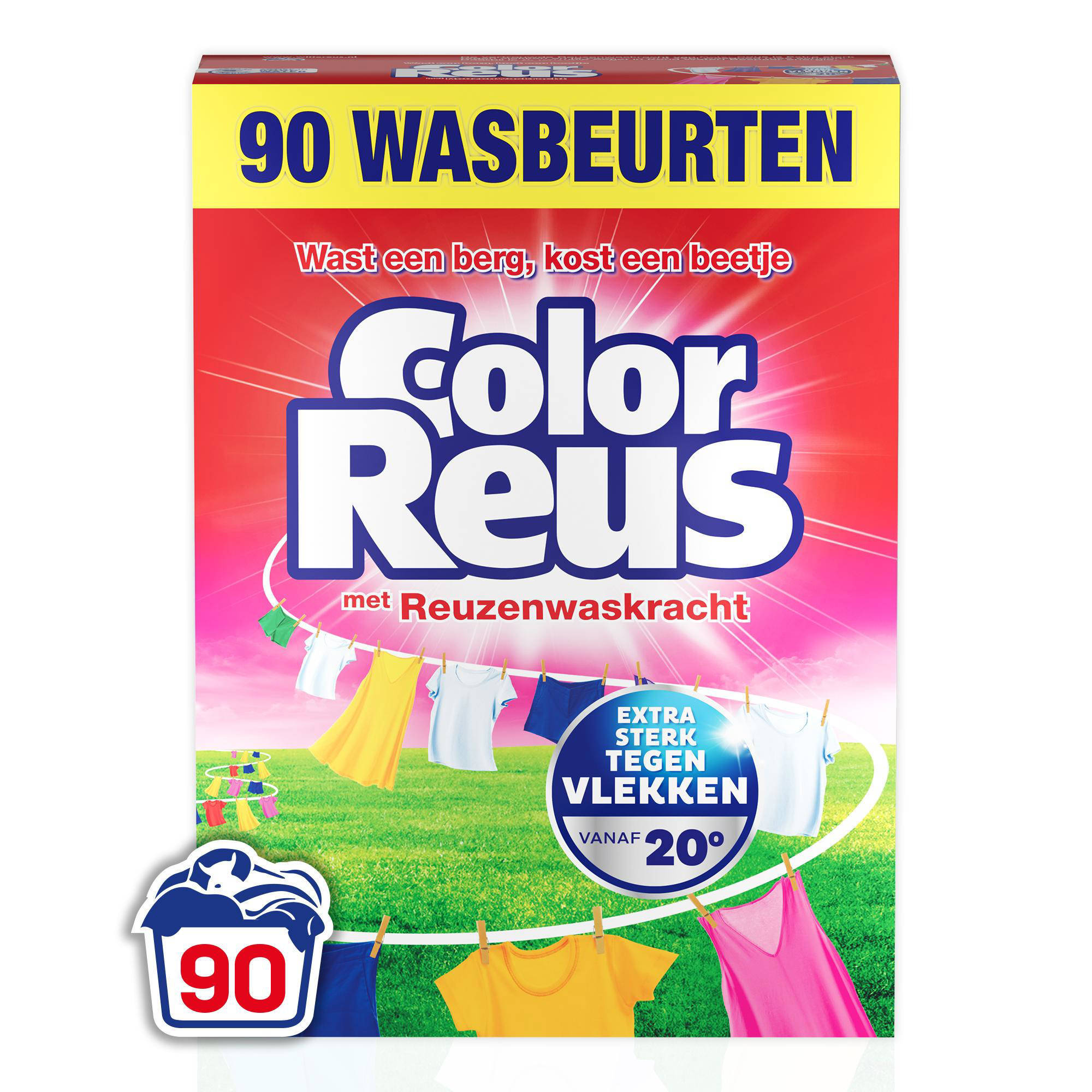 Witte-Reus gekleurd - waspoeder - voordeelverpakking - 90 wasbeurten