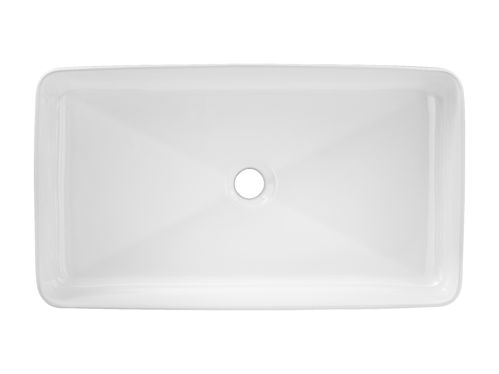 Comad Slim keramische opbouw wastafel 61x34cm wit