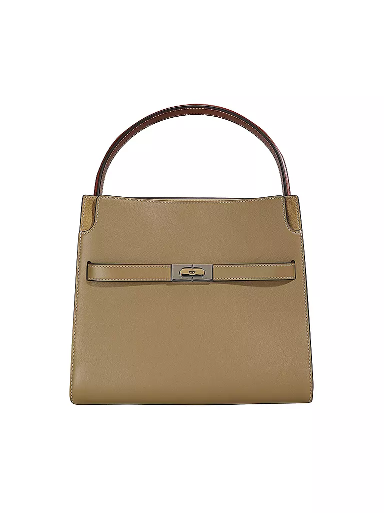 TORY BURCH Ledertasche - Henkeltasche LEE RADZIEILL Small  beige