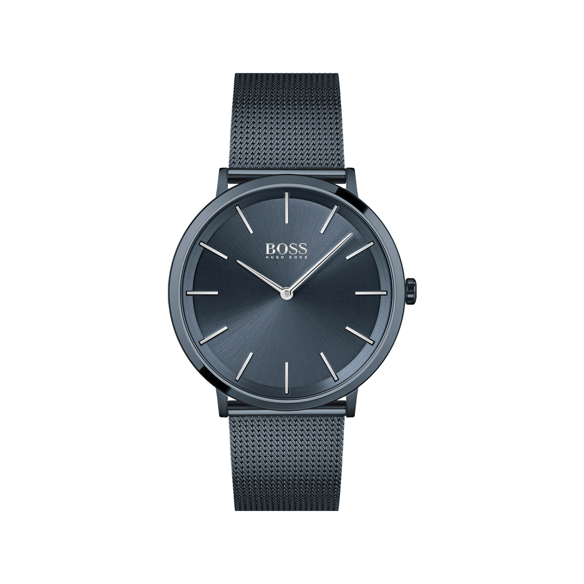 Montre Boss homme bracelet acier bleu