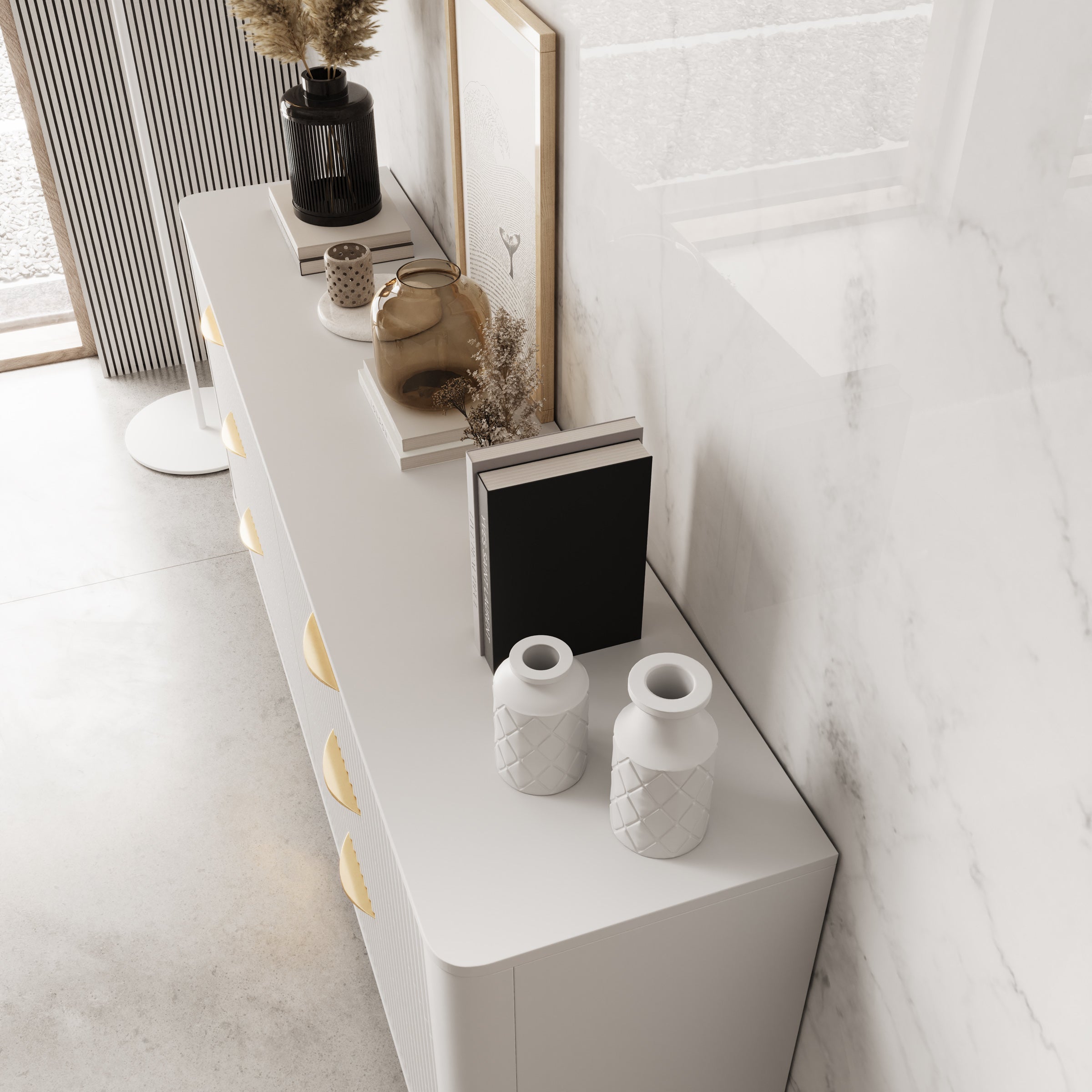Lima - Ladekast - Wit - 163x38x81 cm