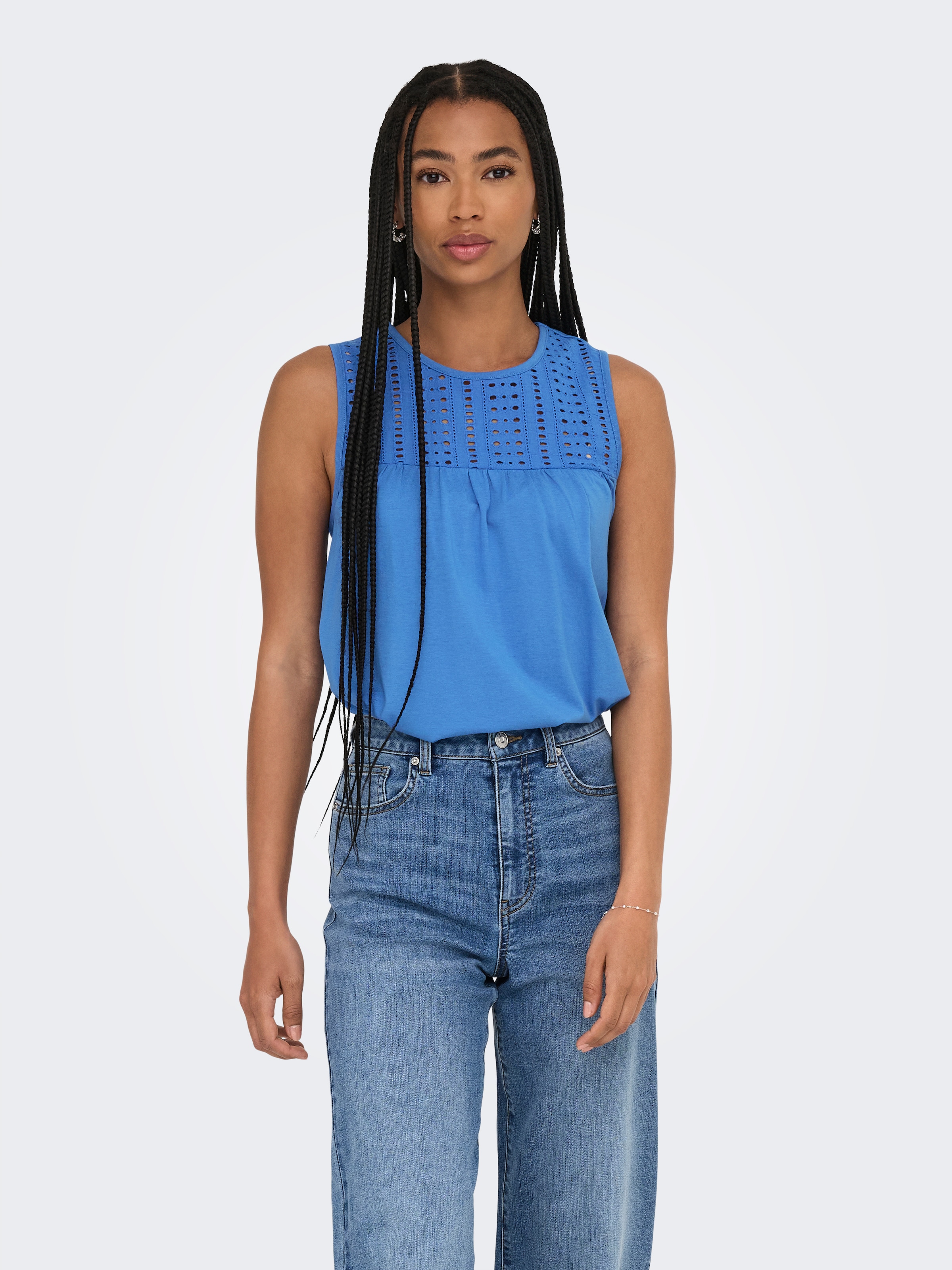 ONLY Spitzentop »ONLSHARON S/L O-NECK TOP JRS«