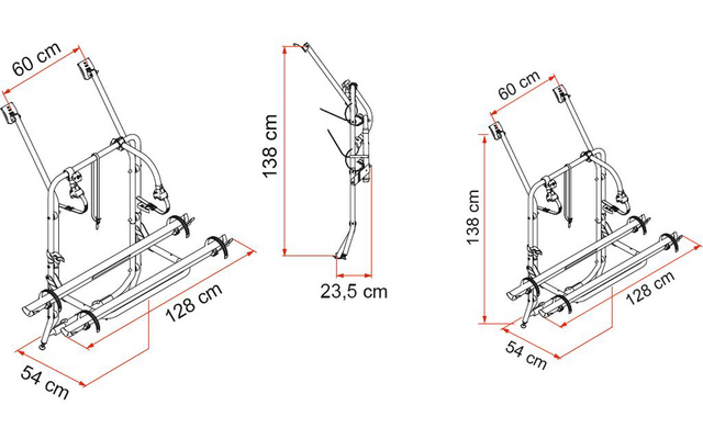 Fiamma Carry Bike VW T4 Heck Fahrradträger für 2 Fahrräder