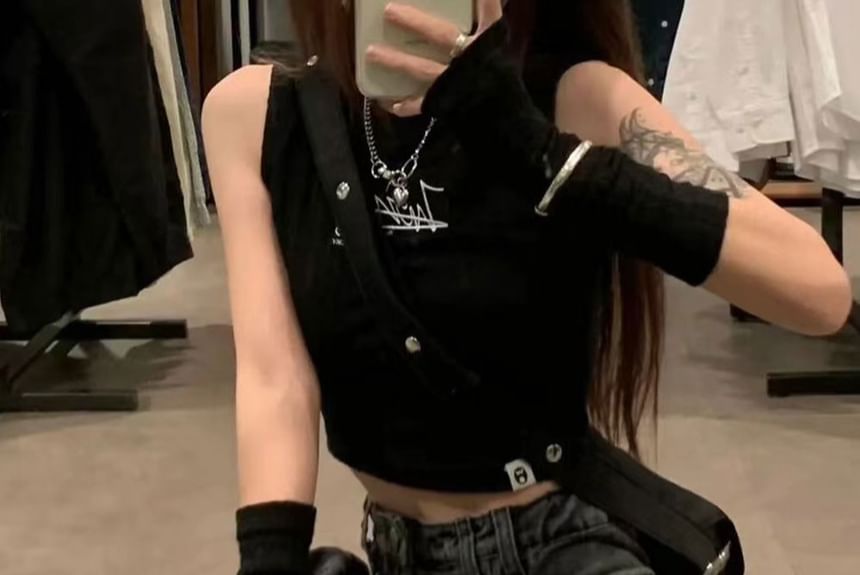 Kloitrinm - High Waist Washed Baggy Jeans