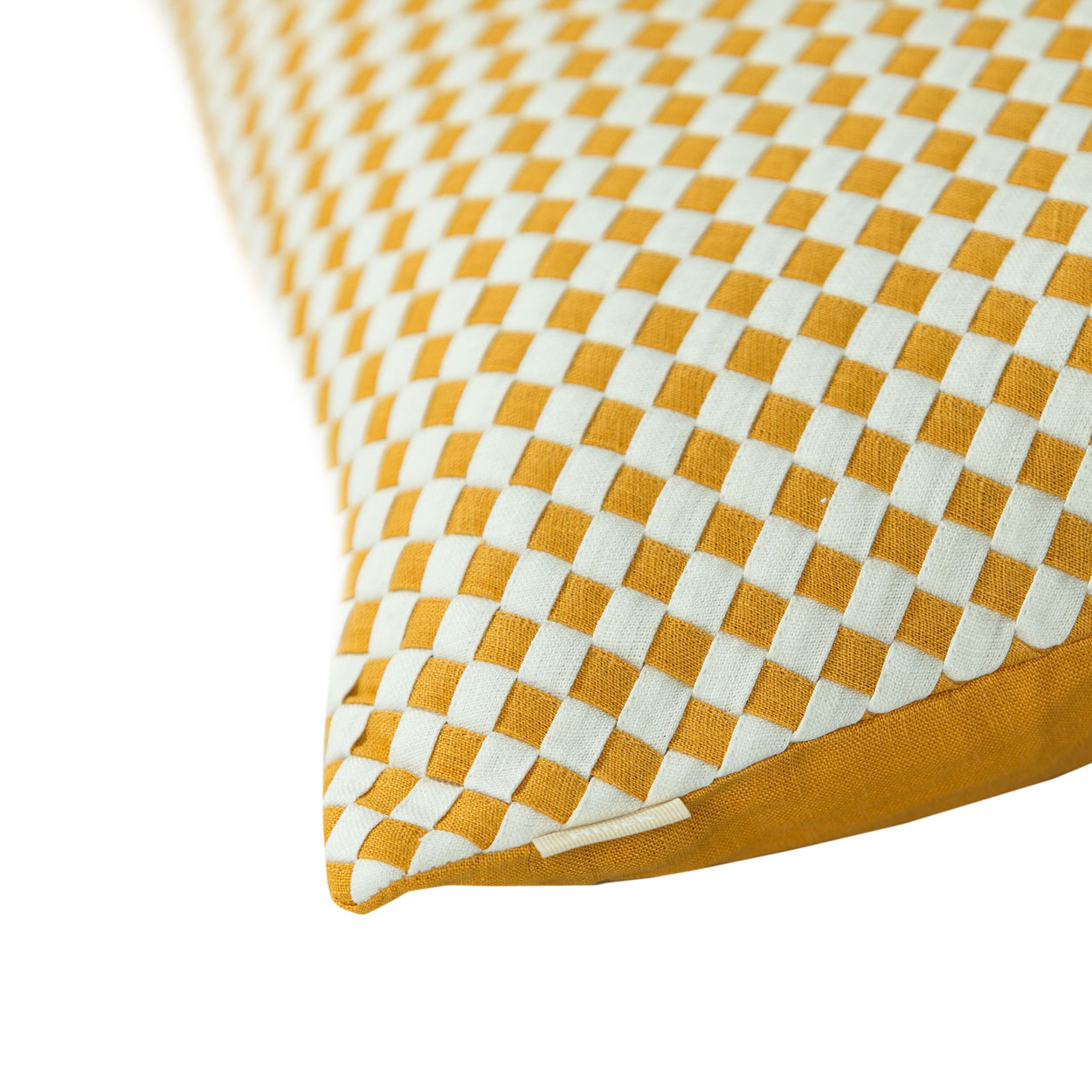 Kussen linnen Woven Ochre/offwhite