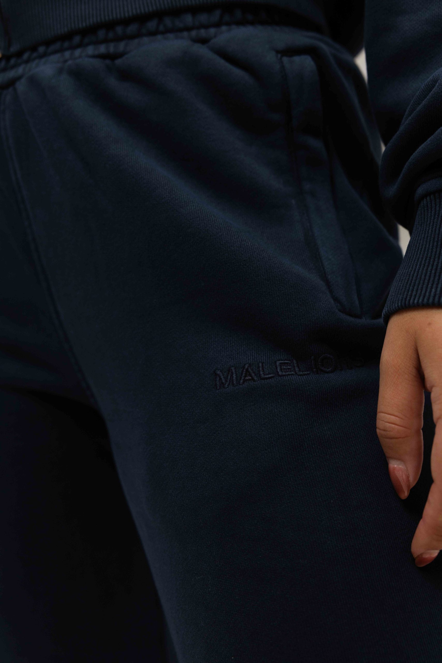Malelions Cropped Zip Trainingspak Dames Donkerblauw