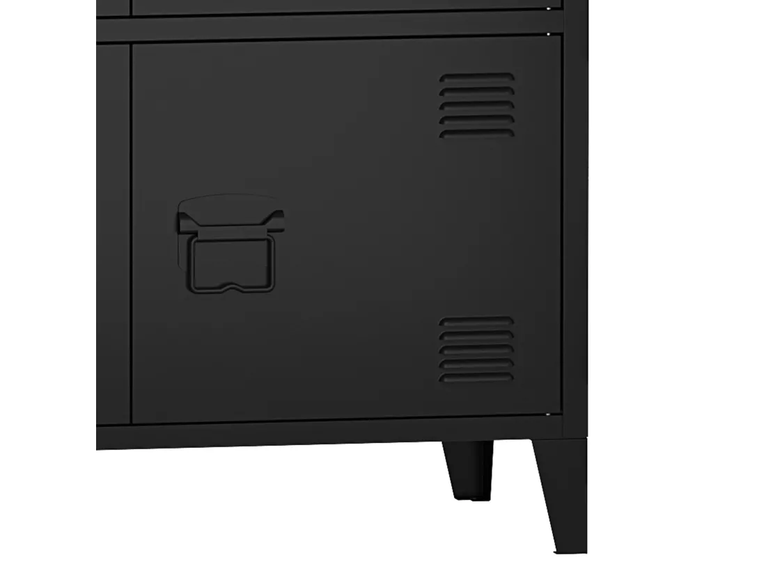 Armoire de bureau casier argentée 80 x 40 x 113 cm 03_0006325