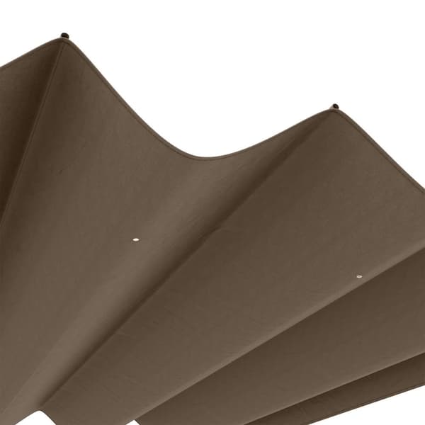 Erstatningstak for 2,85 x 2 m pergola, vannavvisende uttrekkbar bølgetak med regndreneringshull, UV-beskyttelse 30+, vintersikkert skyggetrekk for hag