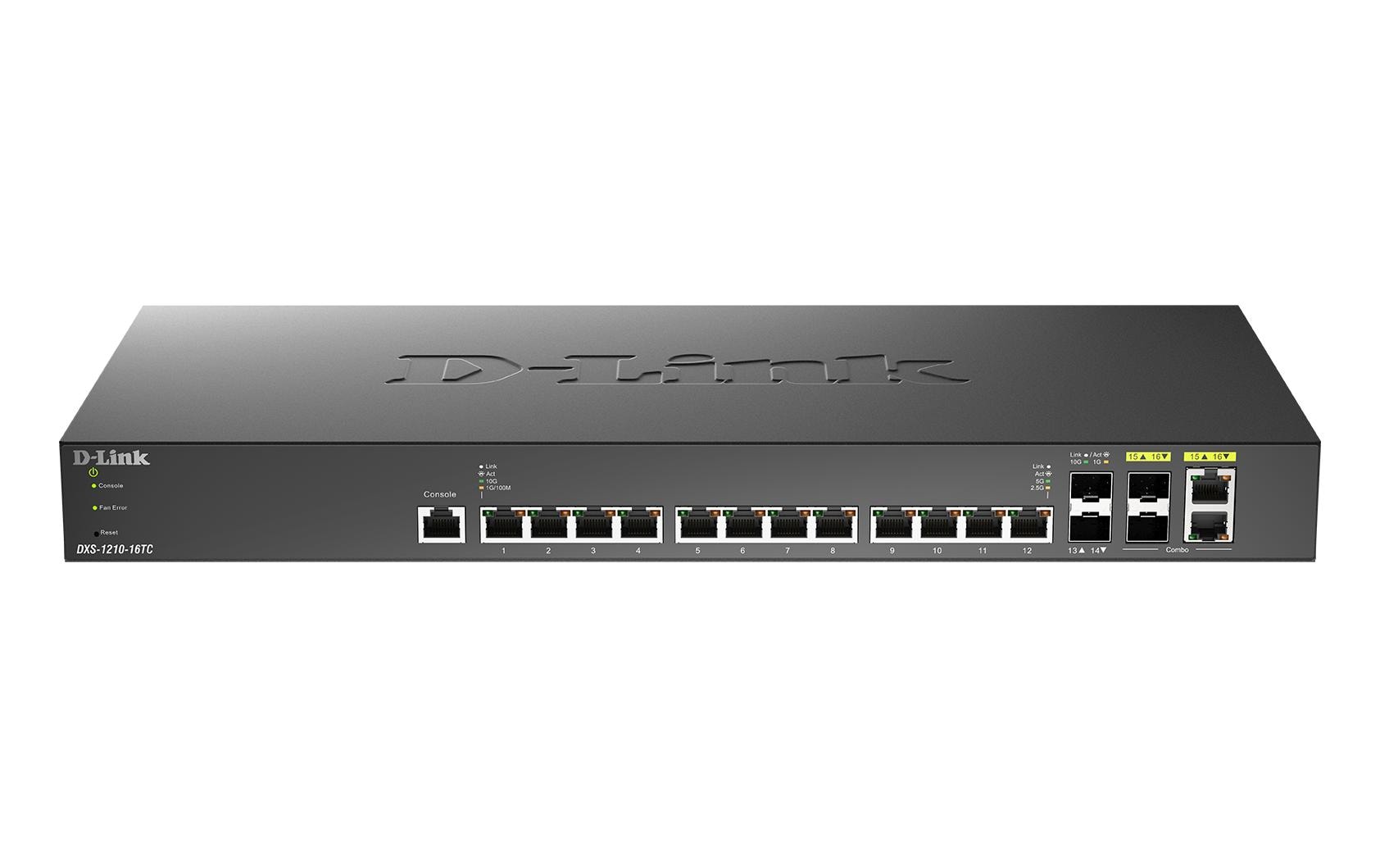 Switch DXS-1210-16TC 16 Port<br>10G Multi-Gigabit Smart Managed Switches