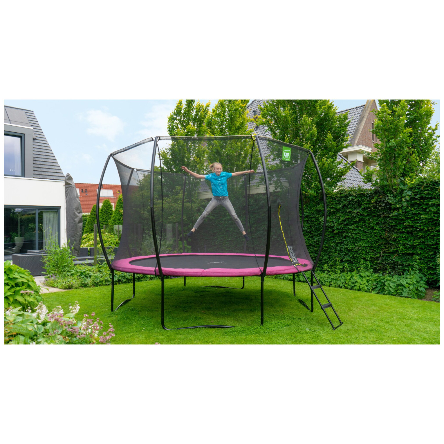 EXIT Silhouette trampoline ø427cm - roze