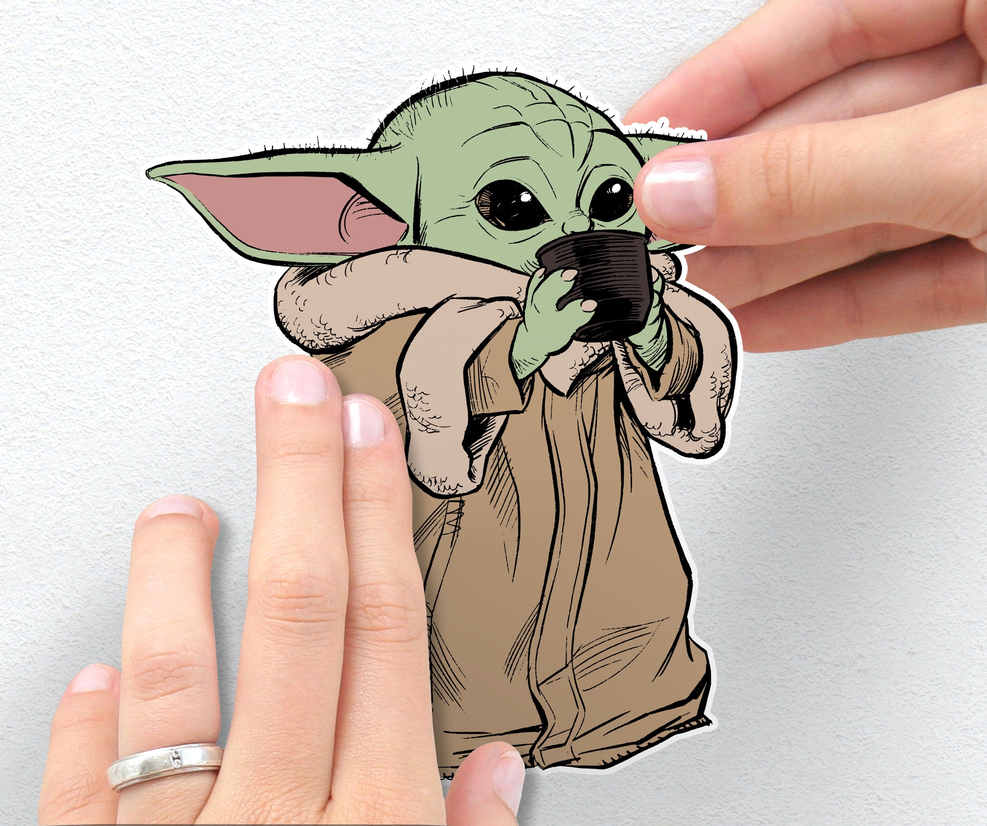Komar Wandtattoo »Star Wars The Mandalorian Grogu The Cutest« 50 x 70 cm (Breite x Höhe) - Kinderzimmer, Wandsticker