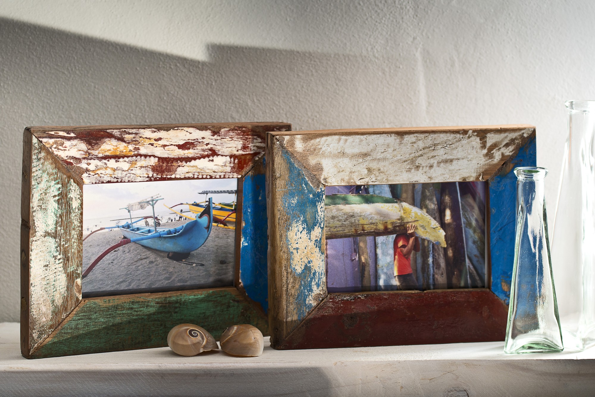 Fotorahmen aus Bootsholz, receyceltes Holz, B 25 cm, H 20 cm von fischer's lagerhaus