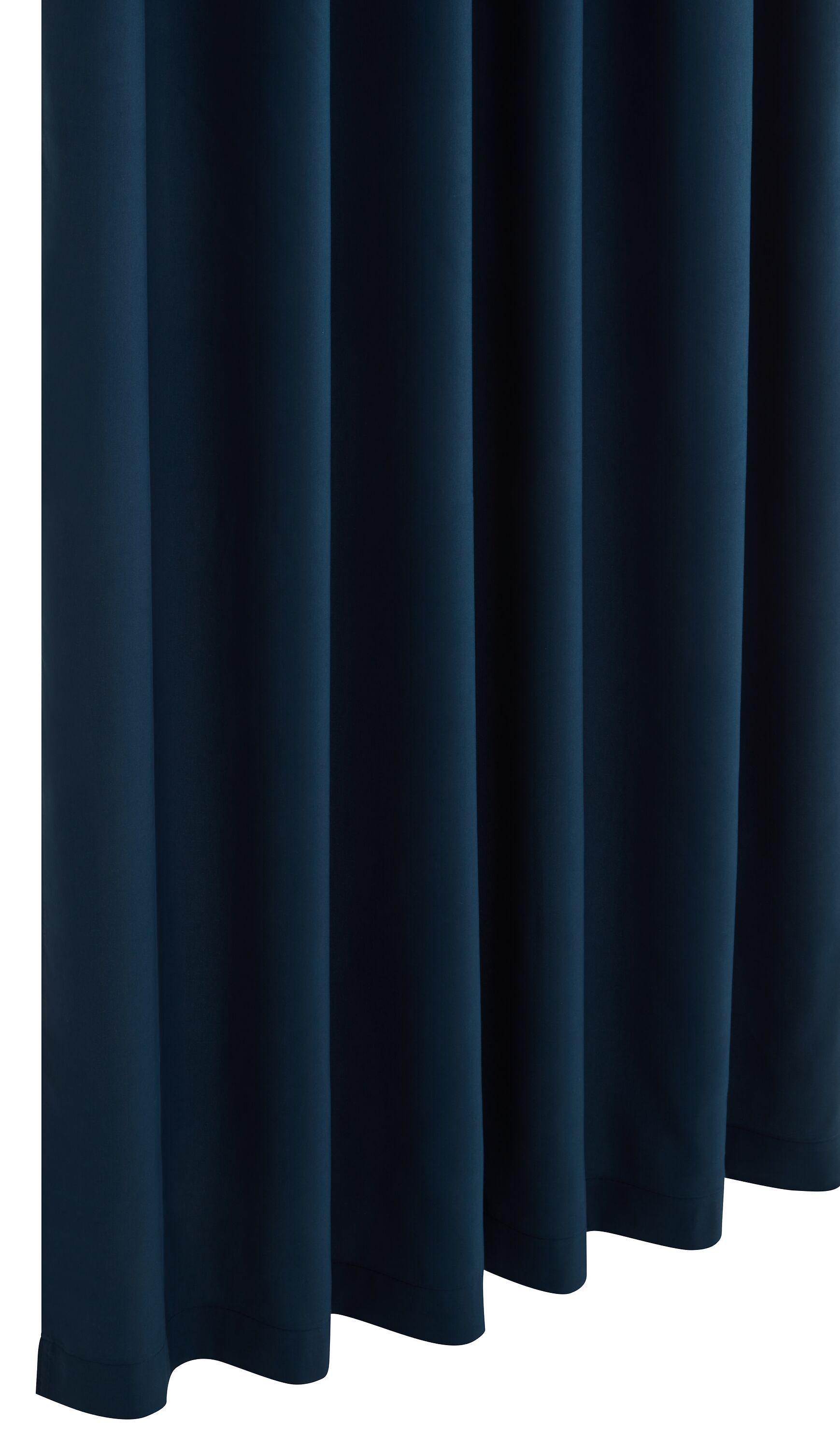 NOA Fertigvorhang blickdicht - Dunkelblau / B: 150.0 cm x H: 260.0 cm