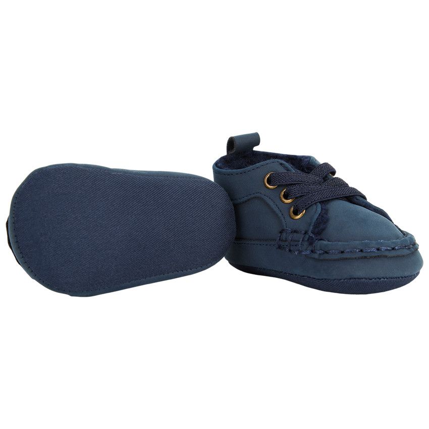 Botillons à lacets élastiques pour bébé garçon - Bleu marine