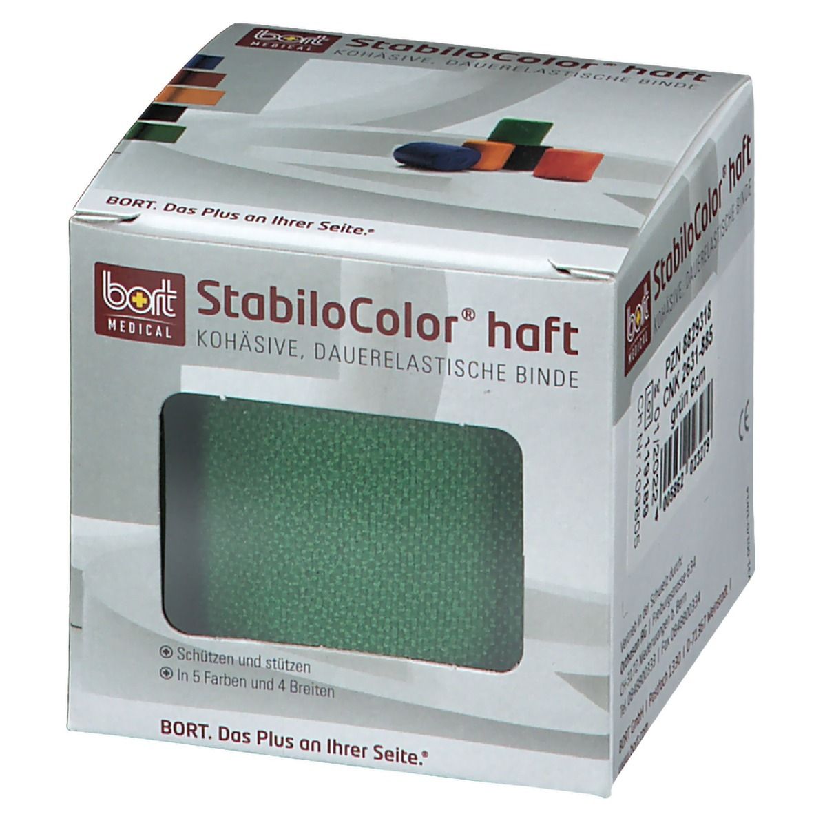BORT StabiloColor® haft Binde 6 cm grün