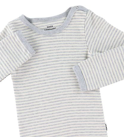 Mads Nørgaard Body l/ä - Off White Graumeliert