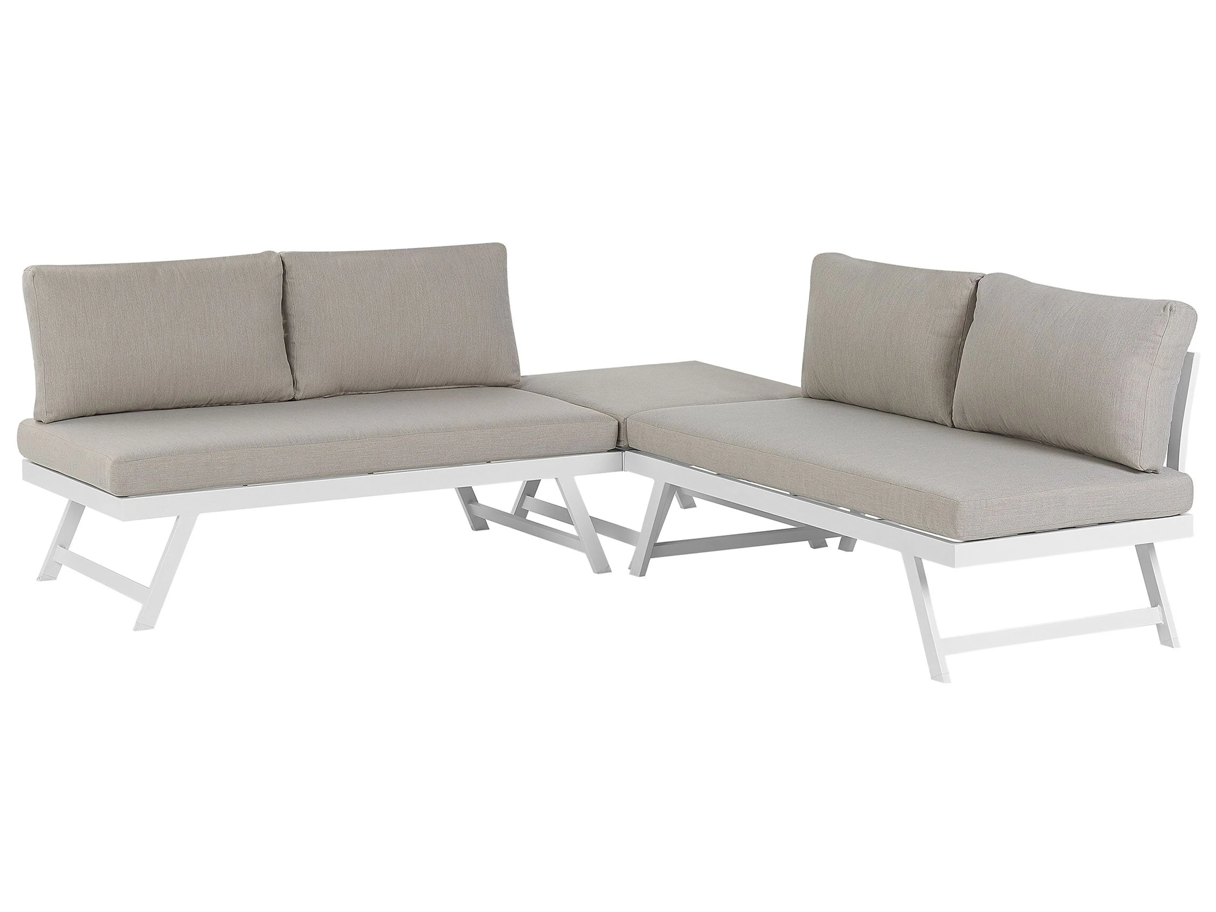 Tuin hoekloungeset met tafel 5-zits COCCORINO Metaal Taupe