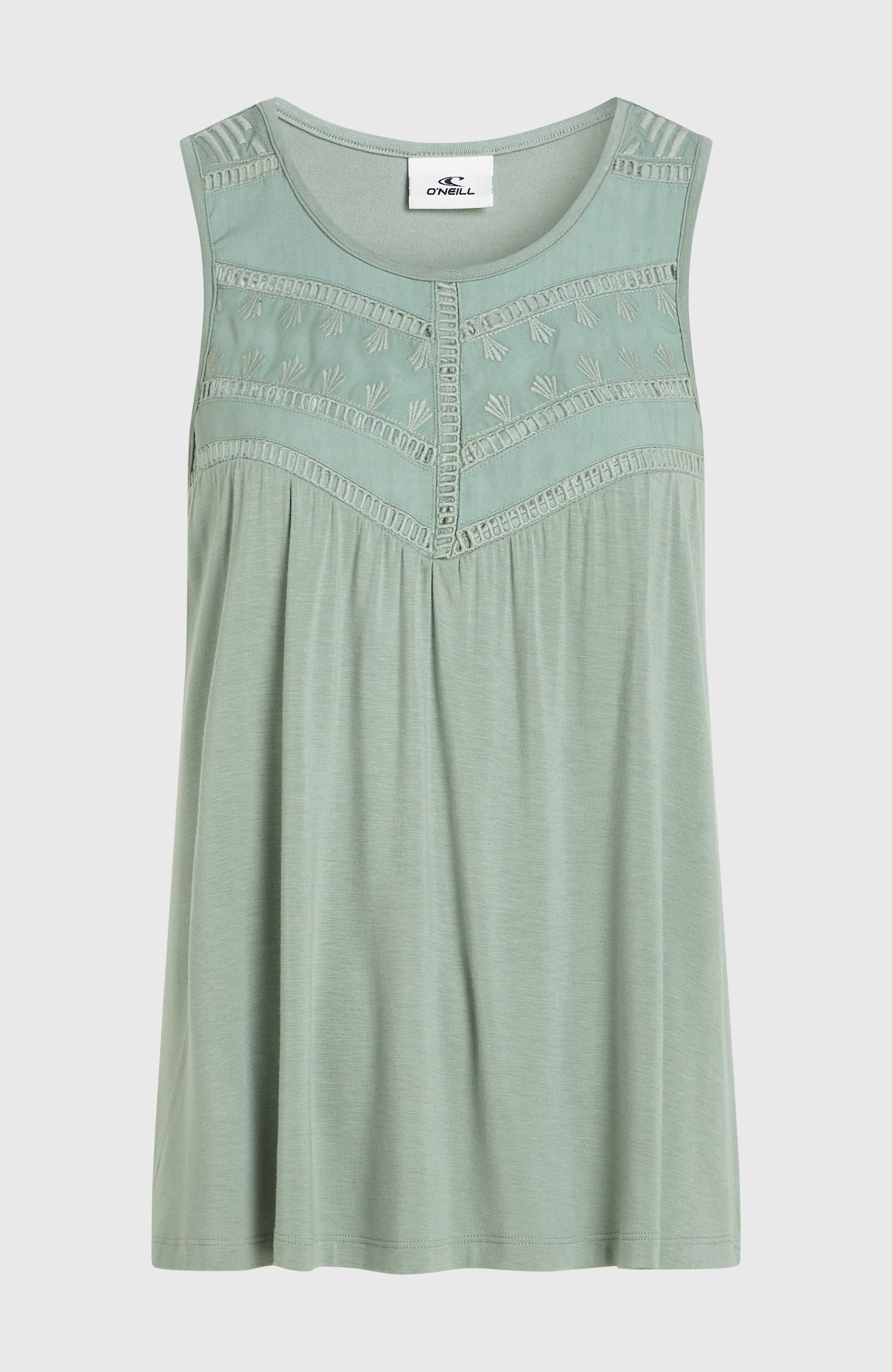 Essentials Tokeena tanktop met borduursel