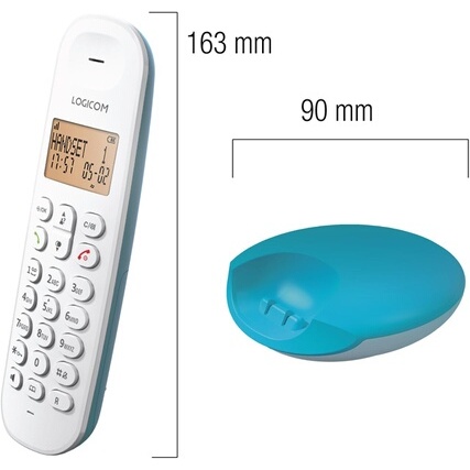 Téléphone sans fil Logicom DECT ILOA 150 SOLO turquoise SANS REPONDEUR