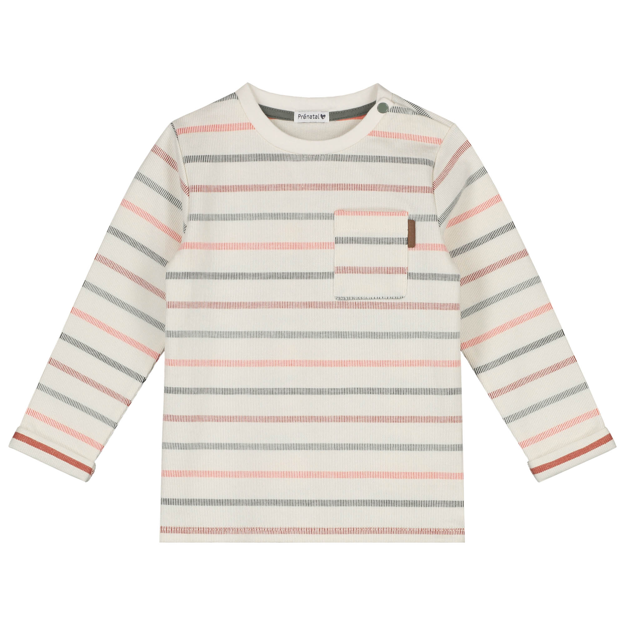 Prénatal baby shirt lange mouwen strepen multi