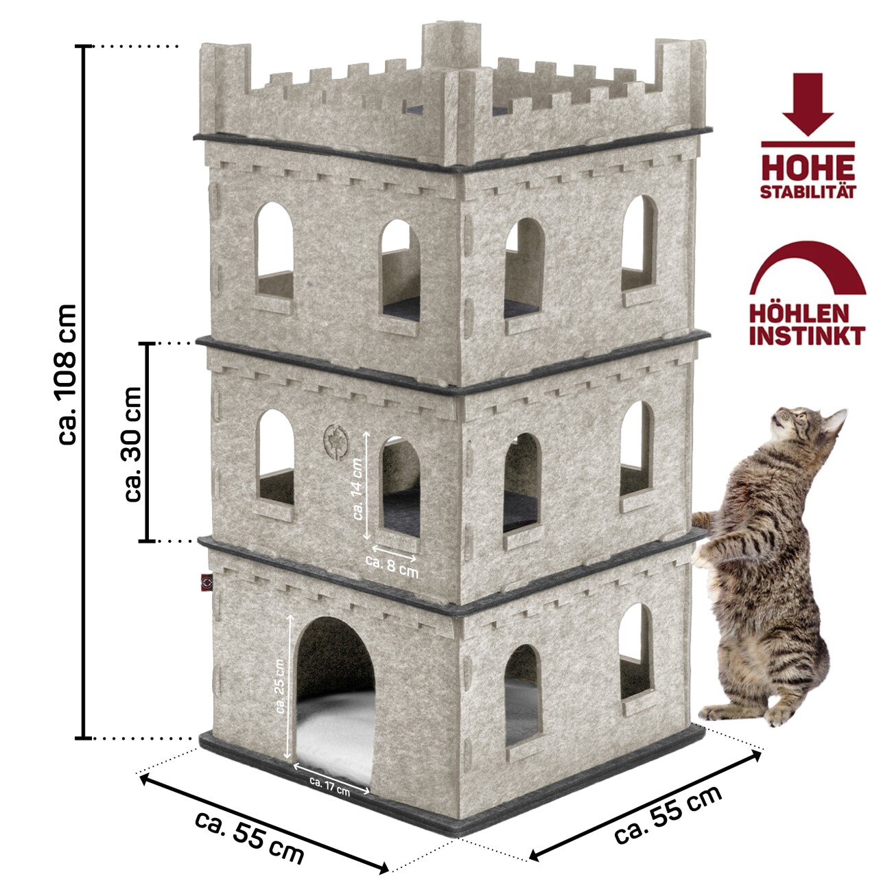 Canadian Cat Company Filz Katzenburg Felty Fort