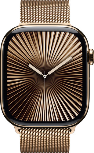 Apple Watch 44/45/46 mm MIlanees Bandje Goud