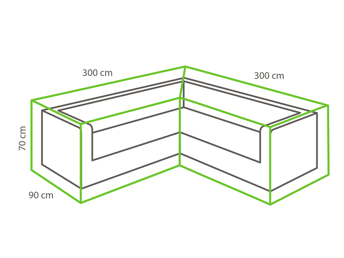 Winza deluxe 300 x 300 x 70 cm L loungesethoes