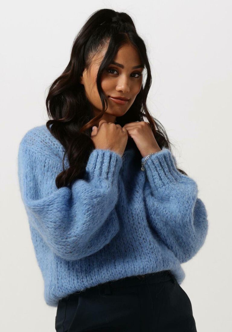 AMERICAN DREAMS lichtblauwe american dreams trui leonnie alpaca pullover