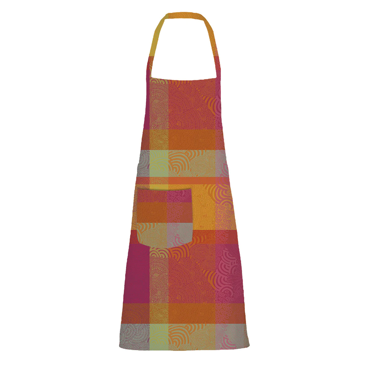 Tablier enduit imperméable pur coton multicolore 73X86 Garnier Thiebau