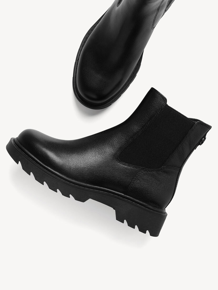 Leren Chelseaboot - zwart