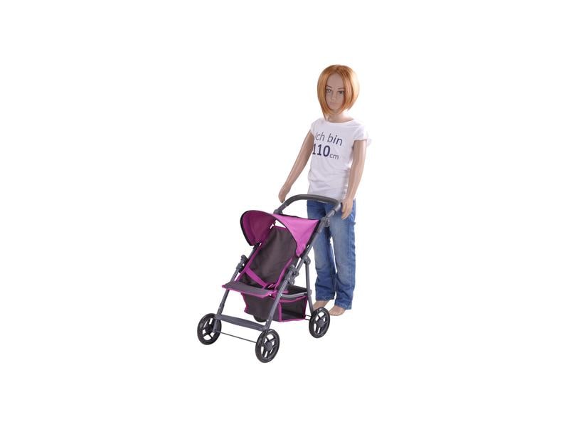 Knorrtoys Puppenbuggy Liba – tec purple Puppenwagen mit Sonnendach