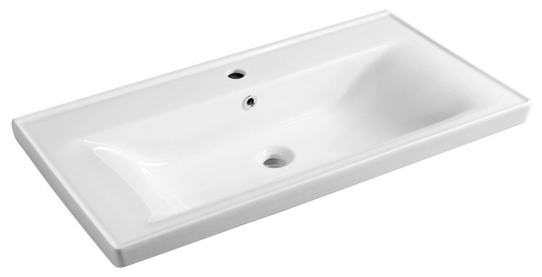 Sapho Sava keramische wastafel 90x46cm met kraangat wit