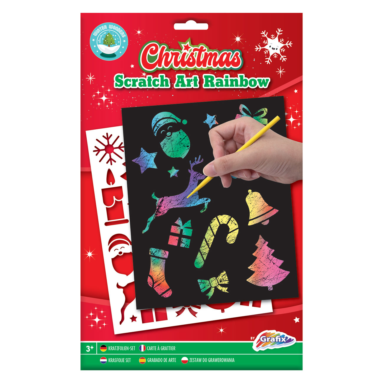 Scratchkunst Regenboog Kerst